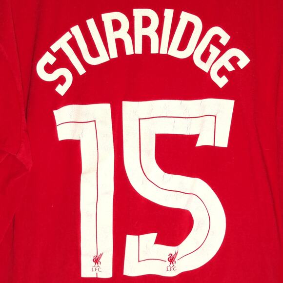LFC Daniel Sturridge 15 Red Graphic T-Shirt XL Liverpool FC Soccer Shirt Men - Picture 7 of 7